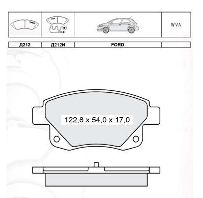 Колодки на тормоз задний дисковый D212E INTELLI