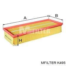 Воздушный фильтр двигателя K495 MFILTER