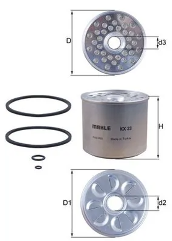 Фильтр-отстойник топлива грубой очистки KX23 MAHLE