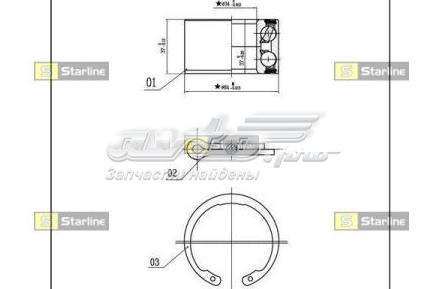 Ступичный подшипник передний LO00663 STARLINE