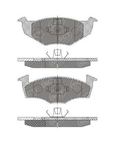 Колодки передние SP227 SCT