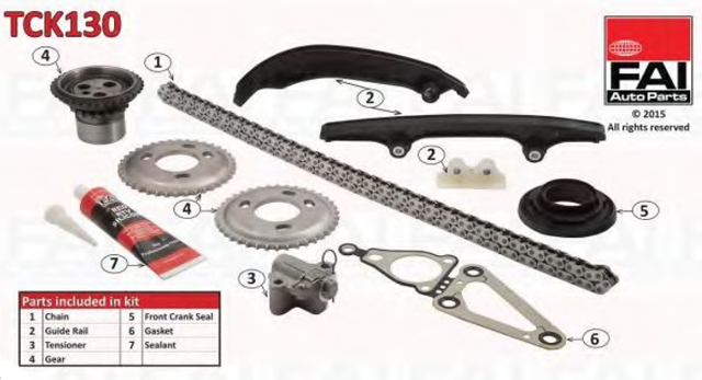 Цепь ГРМ, комплект TCK130 FAI