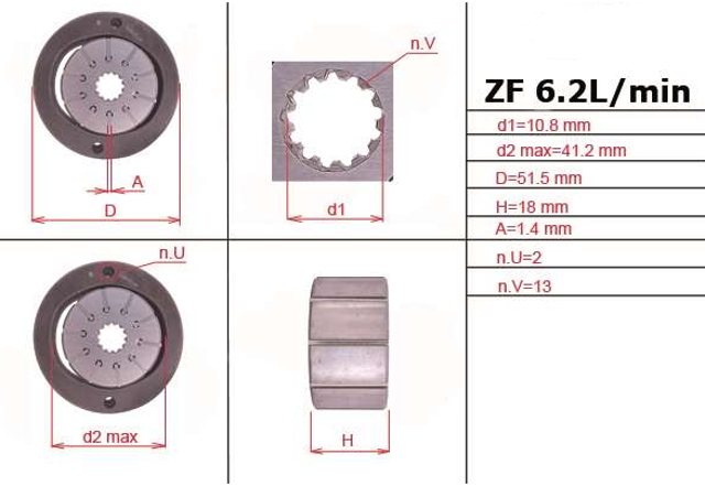 Ротор насоса ГУР VW001ROTOR1 MS GROUP