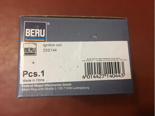 BERU ZSE144 Катушка зажигания в наличии Запорожье