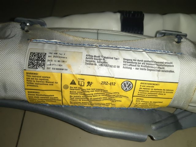 VAG 1K9880742F Подушка безопасности (AIRBAG) шторка боковая правая в наличии Полтава