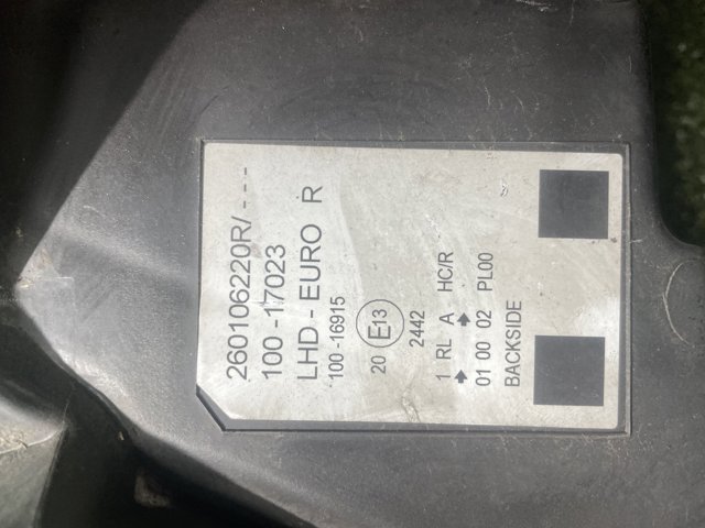 260106220R RENAULT Фара правая купить в Чернигов