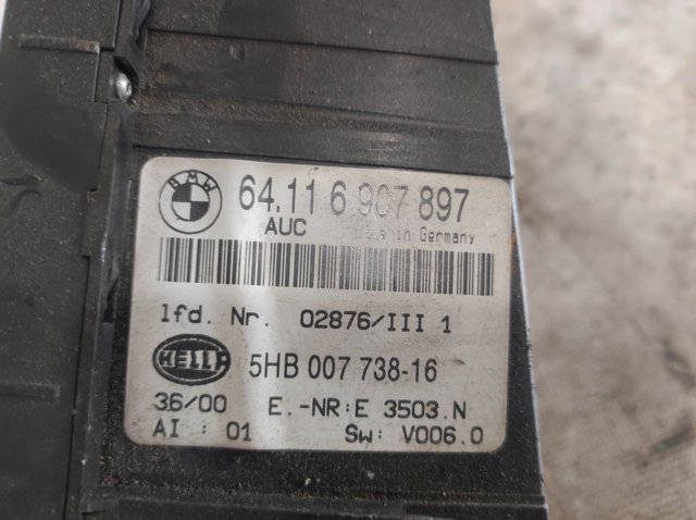 BMW 64116907897 Блок управления кондиционером в наличии Сумы