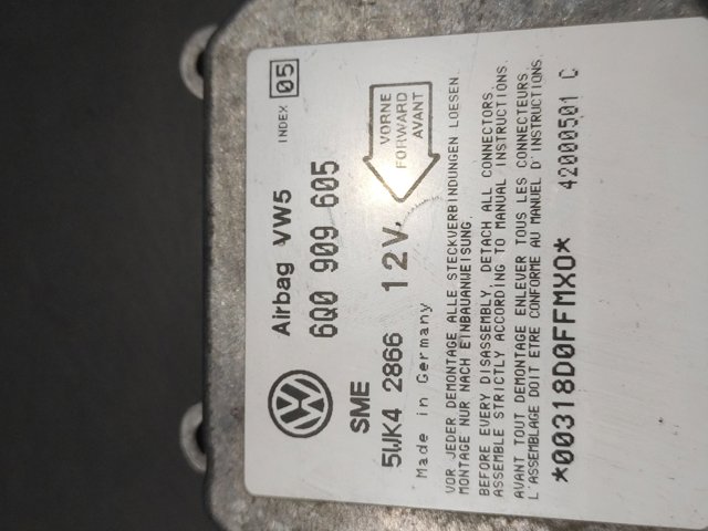 6Q0909605 VAG Модуль-процессор управления подушкой безопасности (ЭБУ AIRBAG) купить в Черновцы