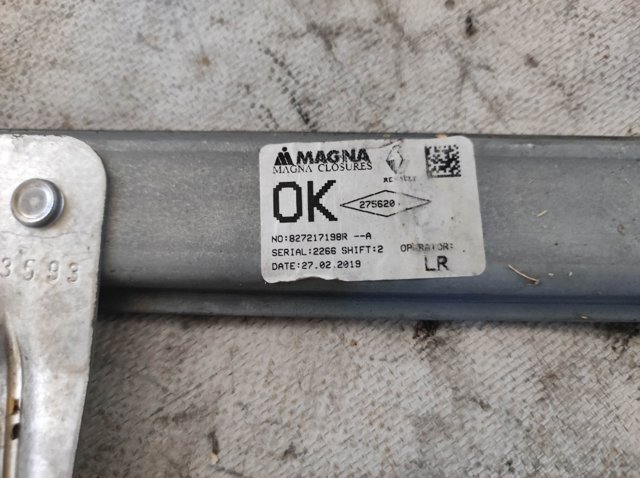 827217198R RENAULT Механизм стеклоподъемника двери задней левой купить в Полтава