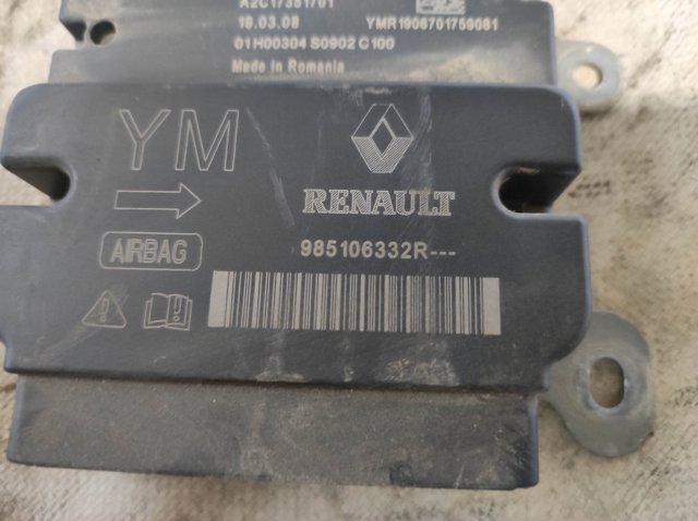 RENAULT 985106332R Модуль-процессор управления подушкой безопасности (ЭБУ AIRBAG) в наличии Ужгород