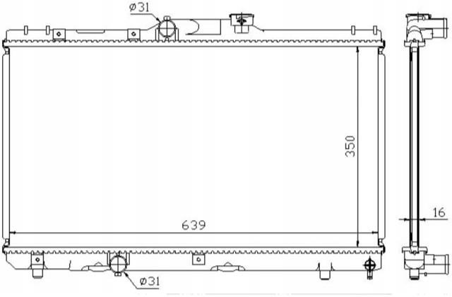 Радиатор основной 1640015451 TOYOTA