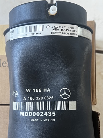 1663200325 MERCEDES Пневмоподушка (пневморессора) моста заднего купить в Украина
