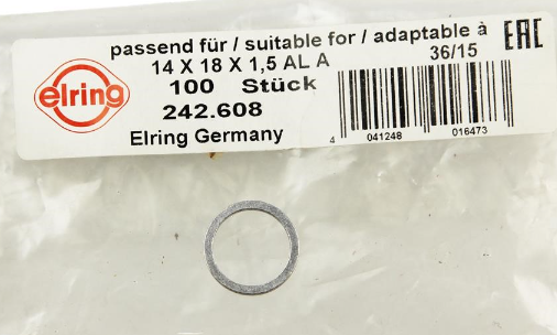 Прокладка пробки поддона двигателя 242608 ELRING