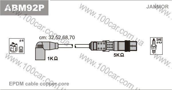 Провода зажигания ABM92P JANMOR