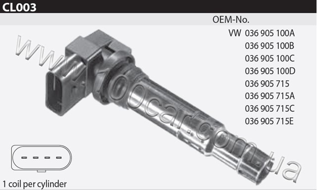 Катушка зажигания CL003 TESLA
