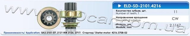 Бендикс стартера Ваз 2105