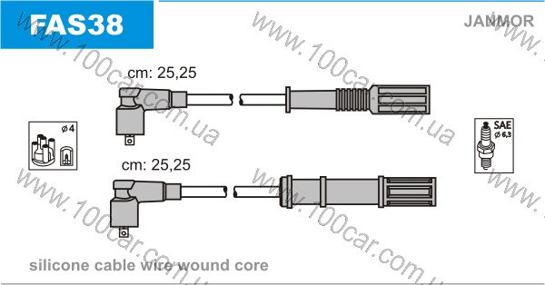 Провода высокого напряжения FAS38 JANMOR