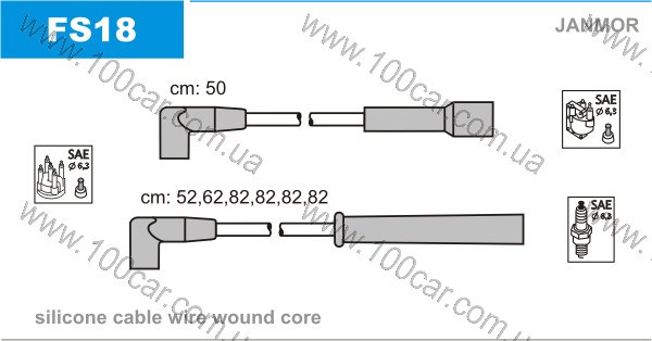 Провода высоковольтные FS18 JANMOR
