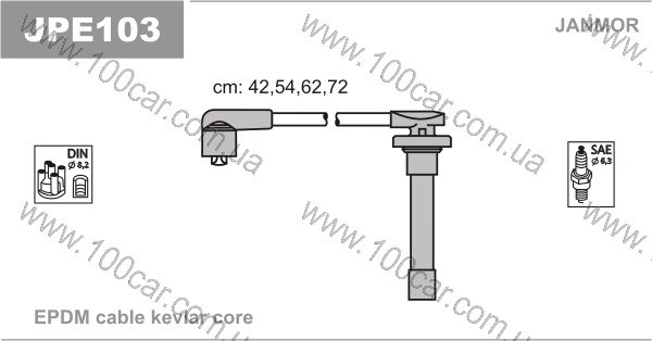 Провода зажигания JPE103 JANMOR