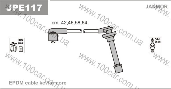 Провода зажигания JPE117 JANMOR