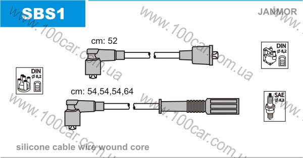 Провода зажигания SBS1 JANMOR