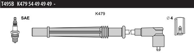 Высоковольтные провода  T495B TESLA