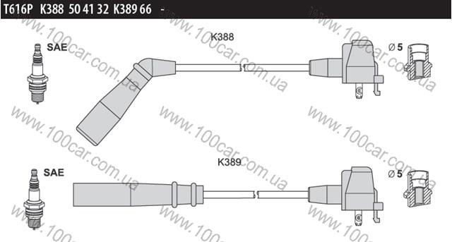 Провода зажигания T616P TESLA