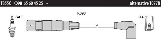 Высоковольтные провода  T855C TESLA