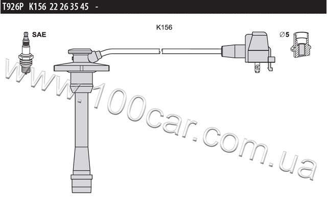 Провода высокого напряжения T926P TESLA