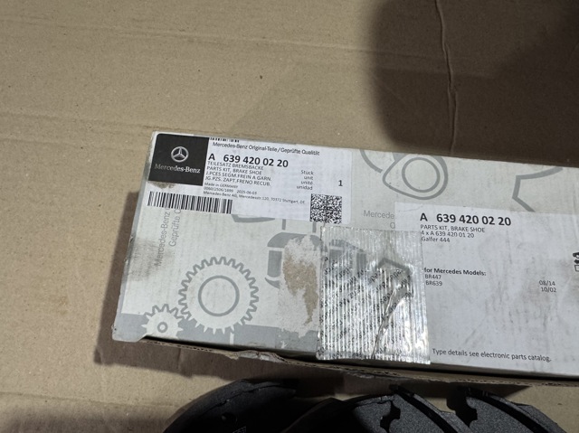 A6394200220 MERCEDES Колодки ручника купить в Николаев