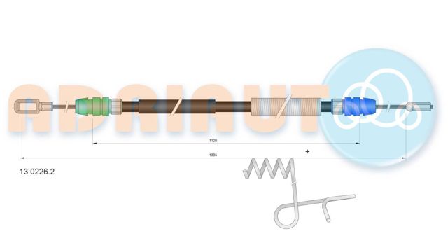 COFLE 115348 Трос ручного тормоза задний правый в наличии Тернополь