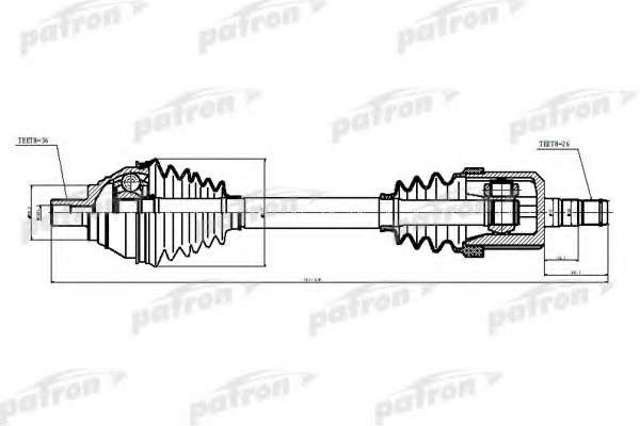 Полуось передняя левая 1K0407271BP MARKET (OEM)