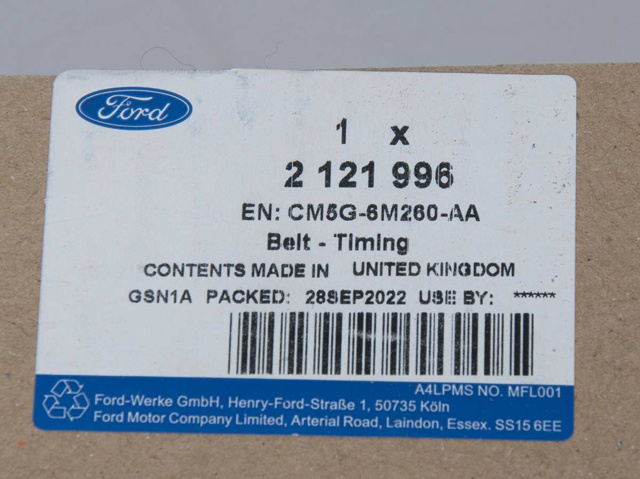 ГРМ ремни, комплект 2121996 FORD