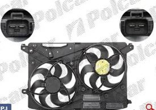 Диффузор радиатора охлаждения в сборе с крыльчаткой 32D223W2 POLCAR