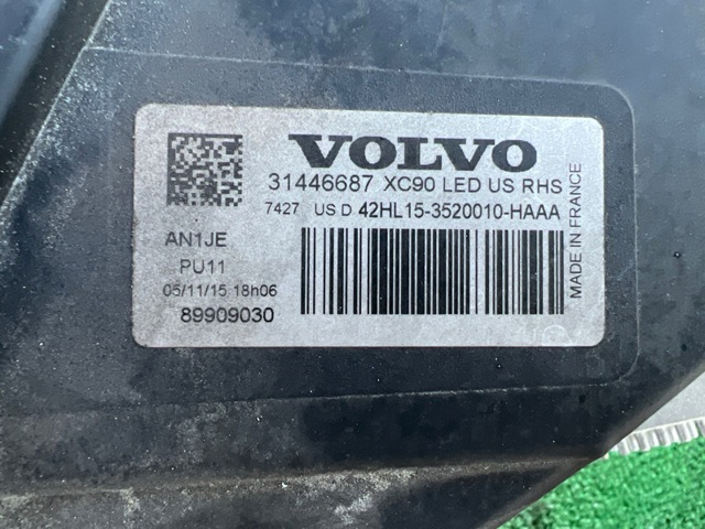 Правая блок фара 31395941 VOLVO