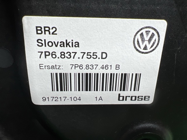 Механизм стеклоподъемника передней левой двери 7P6837461B VAG