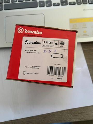 P83098 BREMBO Колодки тормозные задние дисковые купить в Днепр