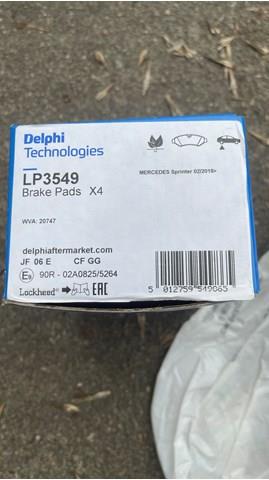 LP3549 Задние тормозные колодки купить Павлоград