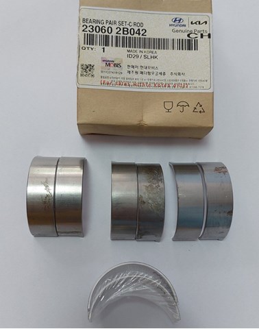 HYUNDAI 230602B042 Вкладыши коленвала шатунные, комплект, стандарт (STD) в наличии Тернополь