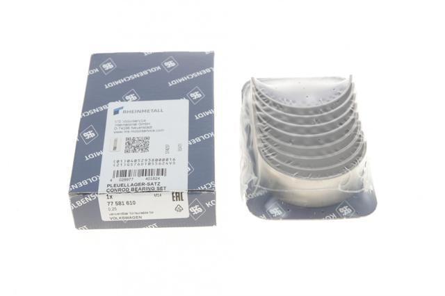 KOLBENSCHMIDT 77581610 Вкладыши коленвала шатунные, комплект, 1-й ремонт (+0,25) в наличии Одесса