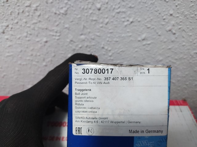 30780017 SWAG Шаровая опора нижняя купить в Каменское