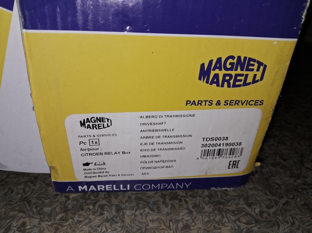 Привод передний правый TDS0038 MAGNETI MARELLI