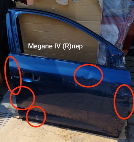 Пассажирская передняя дверь 801008869R RENAULT