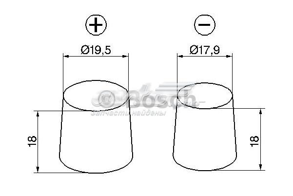 Батарея аккумуляторная 0092S40130 BOSCH