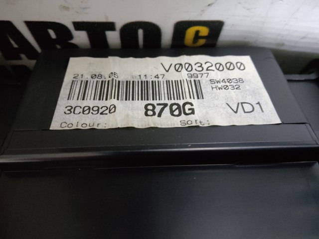3C0920870G VAG Приборная доска (щиток приборов) купить в Харьков