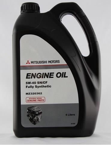 Олива моторна синтетична mitsubishi "engine oil 5w-40", 4л