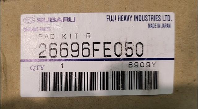 SUBARU 26696FE050 Задние тормозные колодки в наличии Одесса