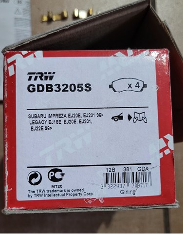 GDB3205 Колодки тормозные передние дисковые купить Черкассы
