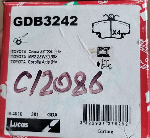 GDB3242 Передние тормозные колодки купить Одесса