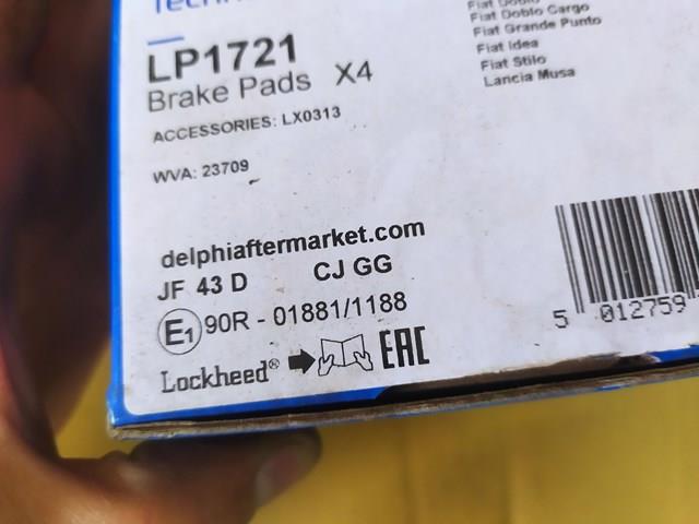 DELPHI LP1721 Колодки тормозные передние дисковые в наличии Ровно